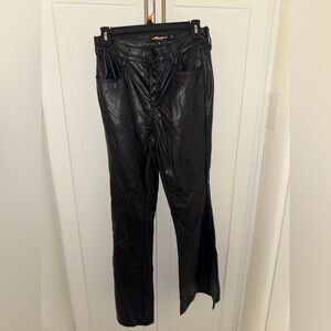 Black Faux Leather Pants